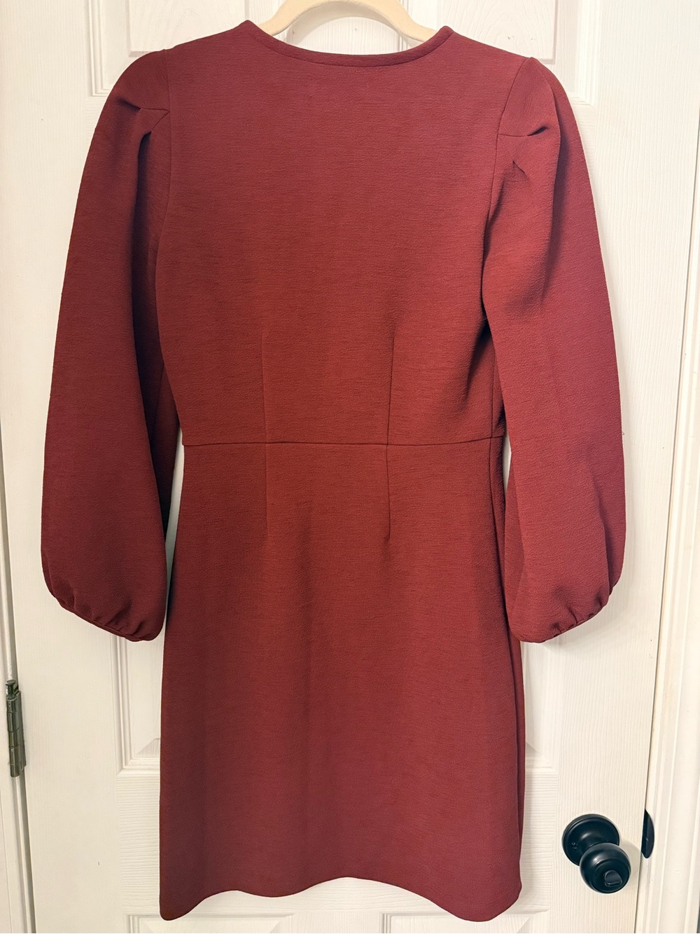 Madewell maroon button long sleeve dress - Picture 4 of 6